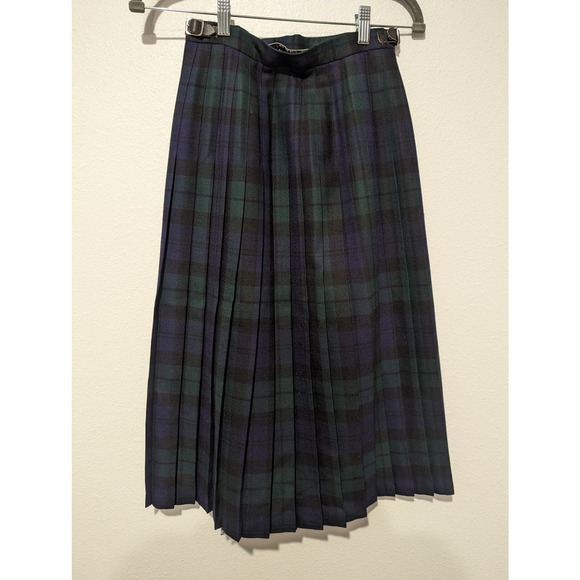 Vintage Scottish Pleated Skirt Ballantrae Prep School Midi Skirt - Picture 2 of 4